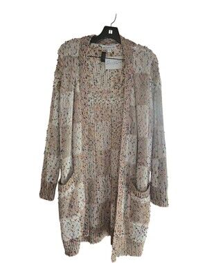 Blakeley, Open-Front Multicolor Speckled Cardigan Sweater